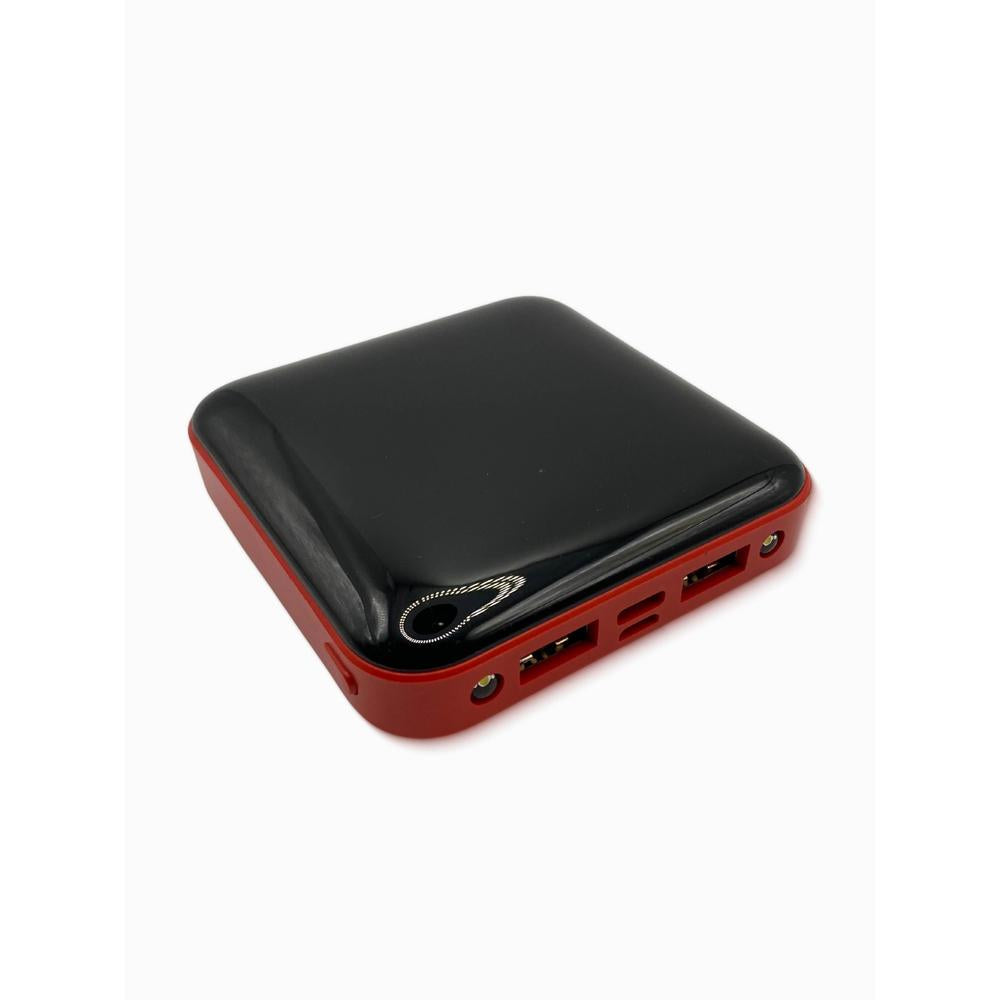 Red power bank on a white background