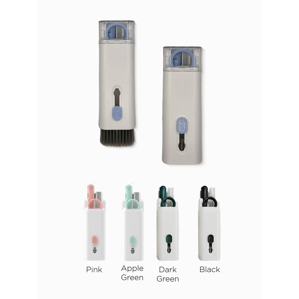 Two tech cleaning kits with color options displayed below on a white background