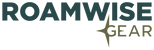 Roamwise Gear logo with green text and a star-like symbol on a white background